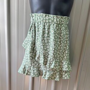 Floral Green Skirt
